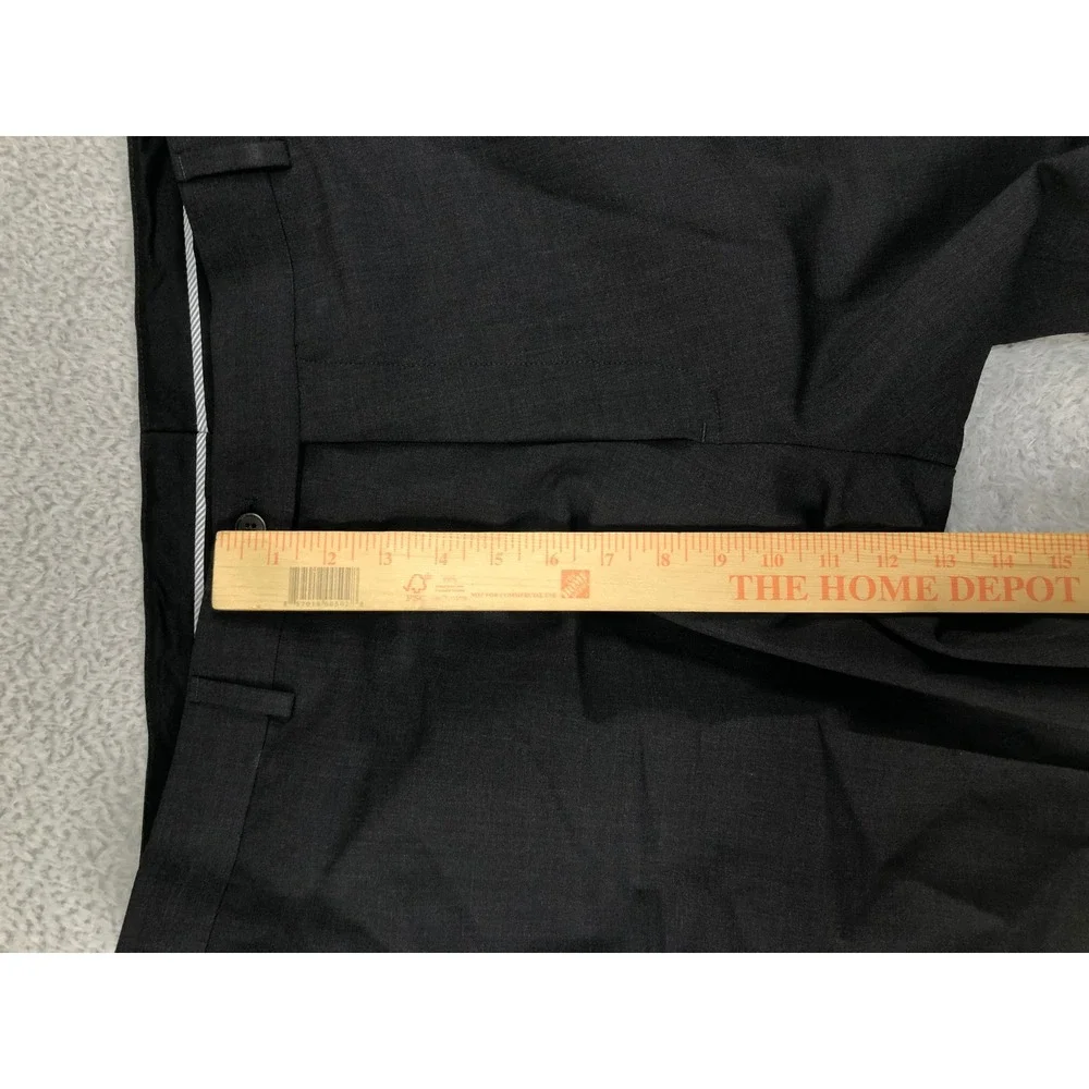 Brooks Brothers Dress Pants Men 42x30 Black Traditional Wool Blend Flat Front